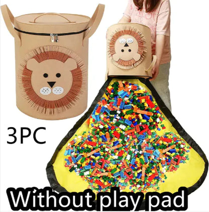 2-in-1 Felt Toy Storage Bag & Play Mat