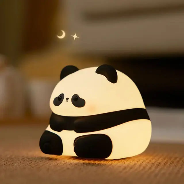 LED Night Lights Cute Sheep Panda Rabbit Silicone Lamp