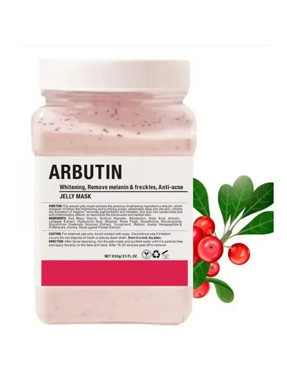 650g Arbutin Rose Jelly Mask Powder DIY Hydrojelly Masks Peel Off Vitamin C Hyaluronic Acid Facial Skin Care 24K Gold Mud Mask