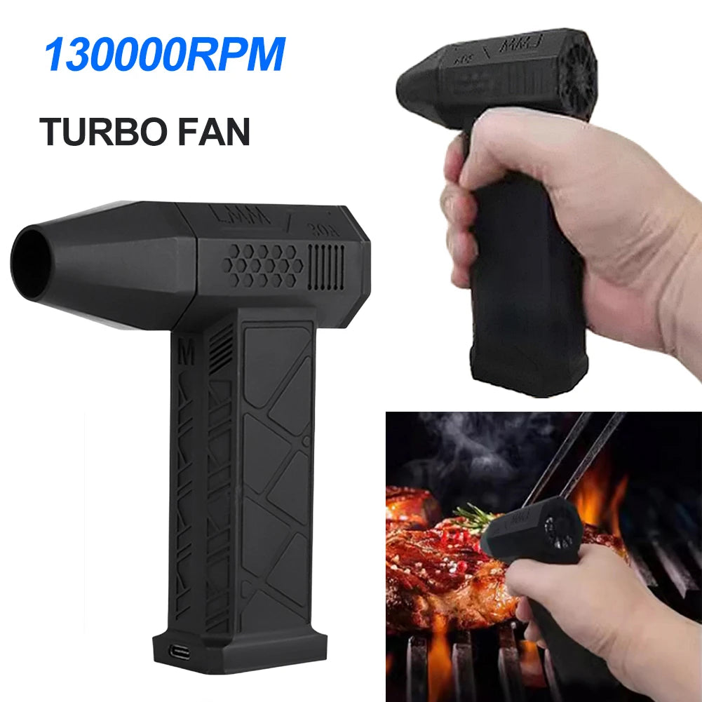 Powerful Air Blower 130000RPM Mini Turbo Jet Fan High Speed Turbo Violent Fan Brushless Motor Handheld Duct Fan PC Cleaning Tool