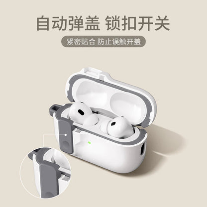 Protective Case For Airpods 4 Cover Luxury Earphone Cover Case For Apple Airpodspro2 3Air Pods Pro Shockproof Sleve With Hook ﻿