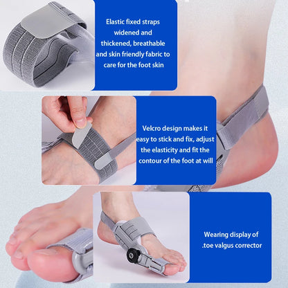 Bunion Corrector Unisex Foot Hallux Valgus Braces Rotatable Toe Separator Straightener Adjustable Pedicure Finger Toe Corrector