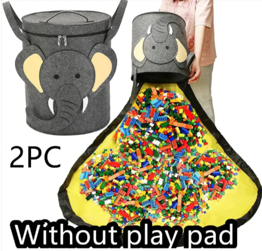 2-in-1 Felt Toy Storage Bag & Play Mat