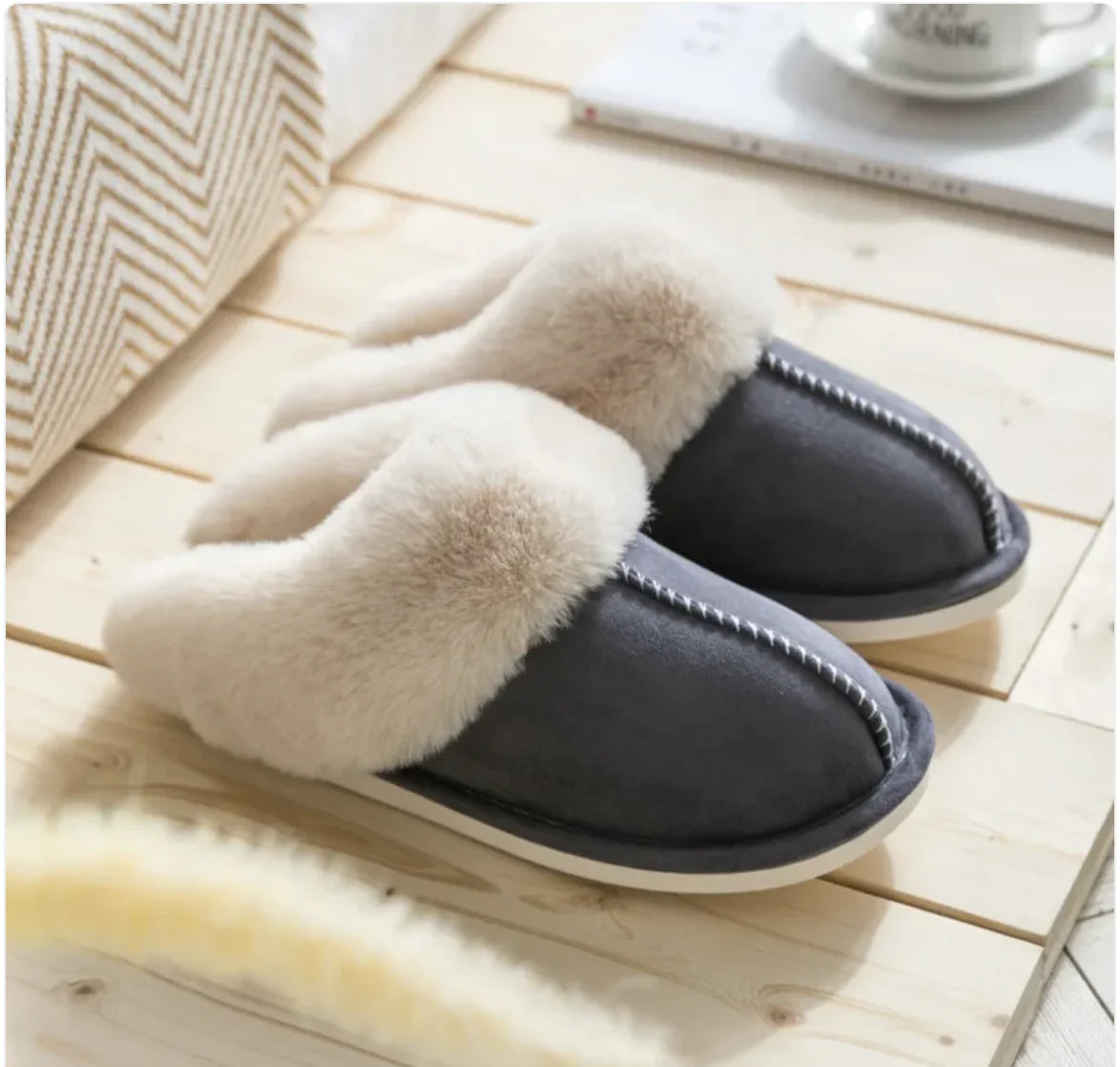 Women's Plush Cotton Slippers