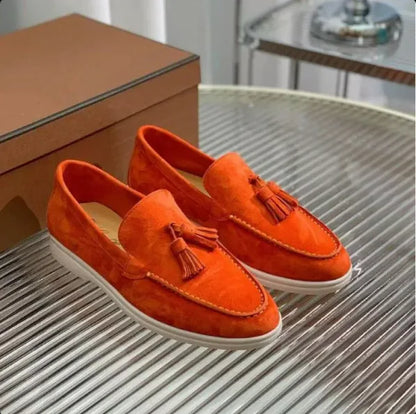 Suede Tassel Loafers