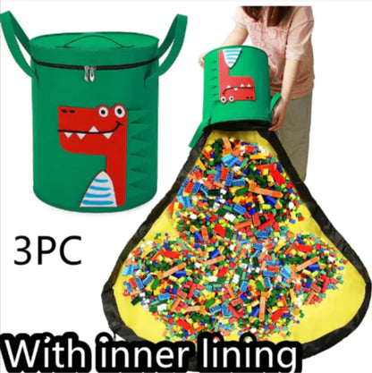 2-in-1 Felt Toy Storage Bag & Play Mat