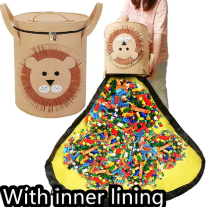 2-in-1 Felt Toy Storage Bag & Play Mat