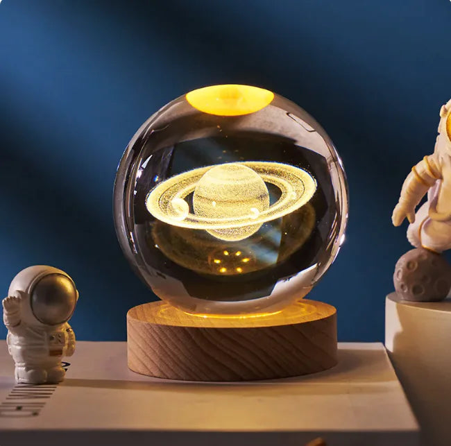 3D Planetary Crystal Ball Night Light