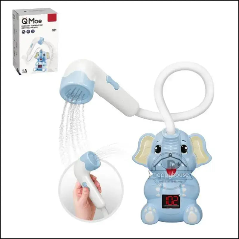 Baby Bath Toys Shower with Thermometer Electric Elephant Water Spray for Kids Tathtub Toddlers