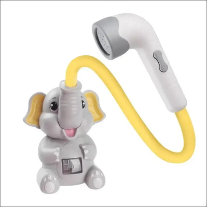 Baby Bath Toys Shower with Thermometer Electric Elephant Water Spray for Kids Tathtub Toddlers - grey no box