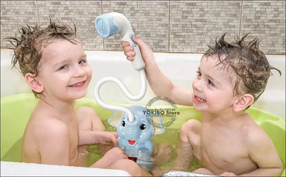 Baby Bath Toys Shower with Thermometer Electric Elephant Water Spray for Kids Tathtub Toddlers