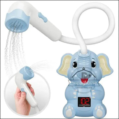 Baby Bath Toys Shower with Thermometer Electric Elephant Water Spray for Kids Tathtub Toddlers