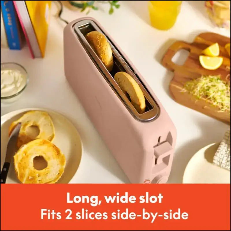 bella 2 Slice Slim Toaster Fits-anywhere™ Kitchenware 6 Setting Shade Control with Reheat & Cancel Buttons Removable