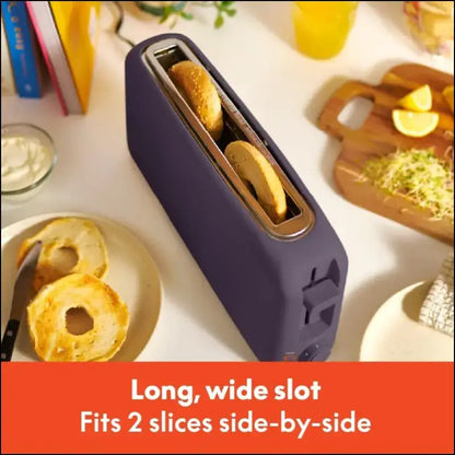 bella 2 Slice Slim Toaster Fits-anywhere™ Kitchenware 6 Setting Shade Control with Reheat & Cancel Buttons Removable