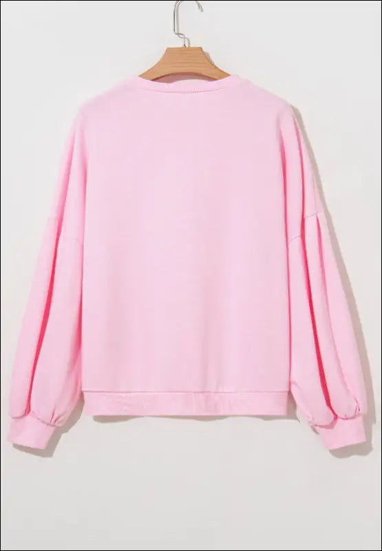 Bow Round Neck Long Sleeve Sweatshirt