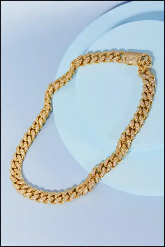 Brass Curb Chain Necklace - Gold / One Size