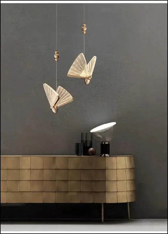 Butterfly LED Pendant Lights - Nordic Hanging Lamp for Bedroom Living Room Dining and Kitchen - Led