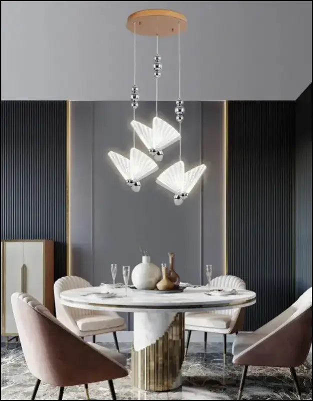 Butterfly LED Pendant Lights - Nordic Hanging Lamp for Bedroom Living Room Dining and Kitchen - Led