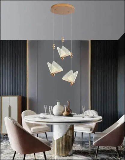 Butterfly LED Pendant Lights - Nordic Hanging Lamp for Bedroom Living Room Dining and Kitchen - Led