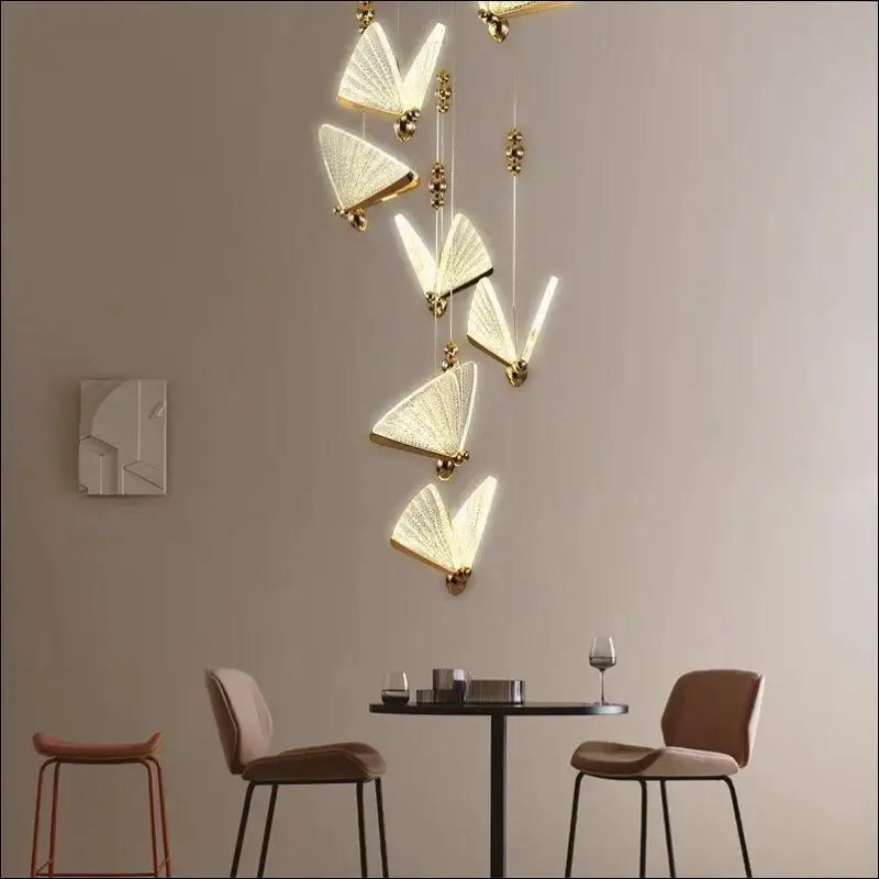 Butterfly LED Pendant Lights - Nordic Hanging Lamp for Bedroom Living Room Dining and Kitchen - Led