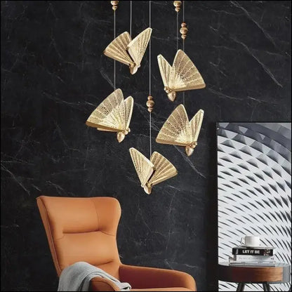 Butterfly LED Pendant Lights - Nordic Hanging Lamp for Bedroom Living Room Dining and Kitchen - Led