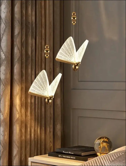 Butterfly LED Pendant Lights - Nordic Hanging Lamp for Bedroom Living Room Dining and Kitchen - Led