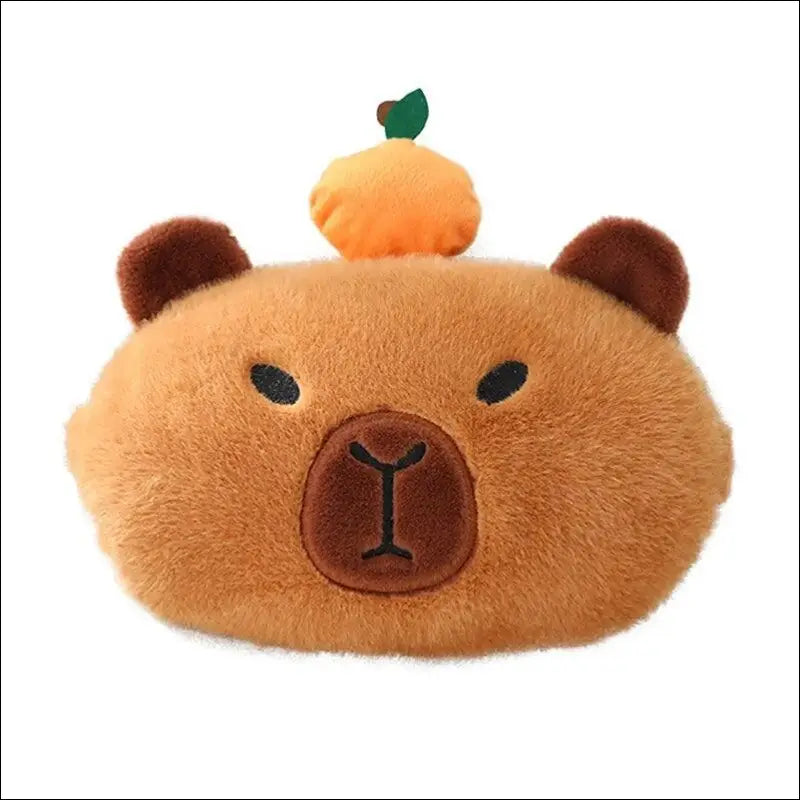 ’Capybara Plush Car Headrest Neck Pillow | Cute Kawaii Shoulder Protection with Tissue Box | Adorable Decoration