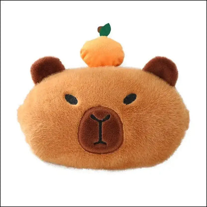 ’Capybara Plush Car Headrest Neck Pillow | Cute Kawaii Shoulder Protection with Tissue Box | Adorable Decoration