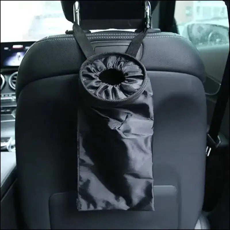 Car Seat Back Trash Holder - Oxford Cloth Hanging Garbage Bag Rubbish Storage Container Waste Bin for Easy Cleaning