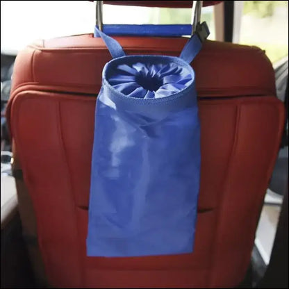 Car Seat Back Trash Holder - Oxford Cloth Hanging Garbage Bag Rubbish Storage Container Waste Bin for Easy Cleaning