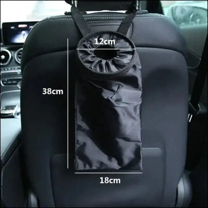 Car Seat Back Trash Holder - Oxford Cloth Hanging Garbage Bag Rubbish Storage Container Waste Bin for Easy Cleaning