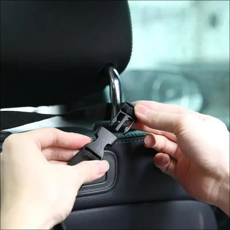 Car Seat Back Trash Holder - Oxford Cloth Hanging Garbage Bag Rubbish Storage Container Waste Bin for Easy Cleaning