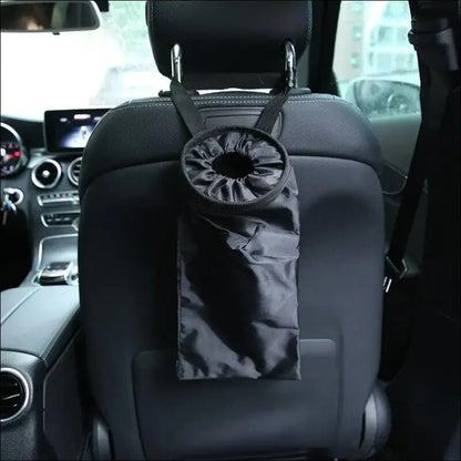 Car Seat Back Trash Holder - Oxford Cloth Hanging Garbage Bag Rubbish Storage Container Waste Bin for Easy Cleaning