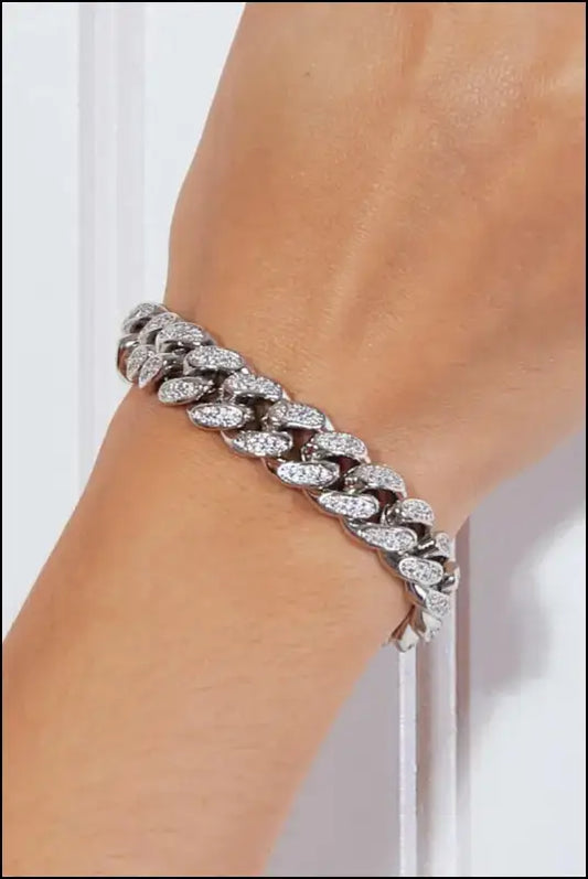 Curb Chain Bracelet - Silver / 7