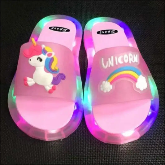 ’Cute Cartoon Animal Slippers for Kids | Lighted Fashion Boys & Girls | Comfortable Toddler Bathroom Sandals | Fun