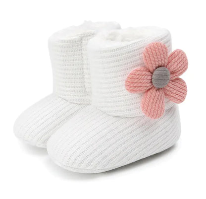 Cozy Sunflower Cotton Baby Boots