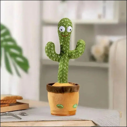 ’Dancing Cactus Talking Toy - Interactive Plush with Singing Recording & Light-Up Features USB-Powered Fun Gift’