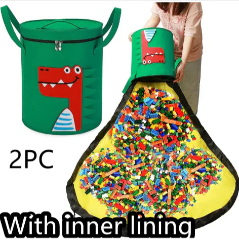 2-in-1 Felt Toy Storage Bag & Play Mat