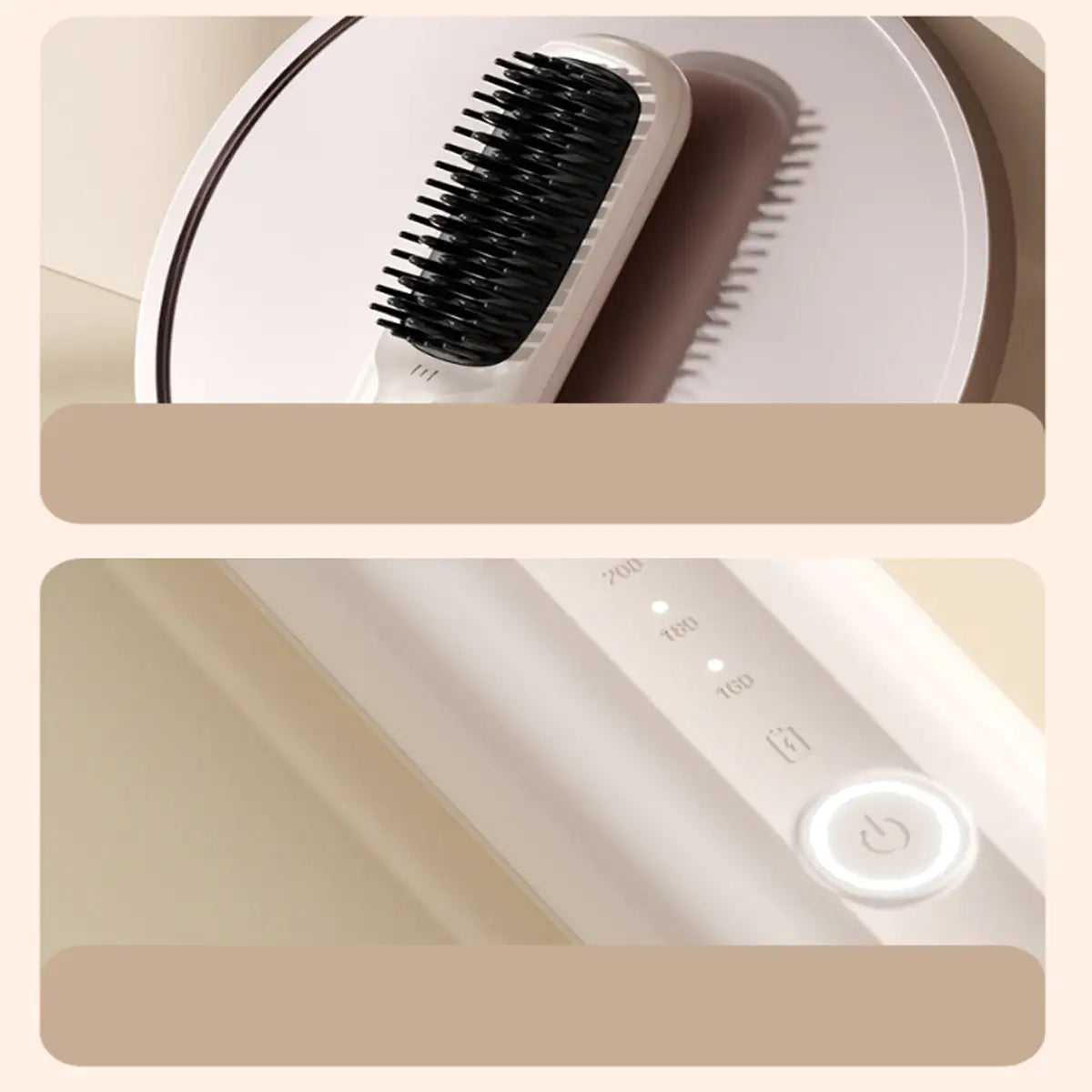 Good Hair Day Vanity Heated Hair Brush Rechargeable And Portable