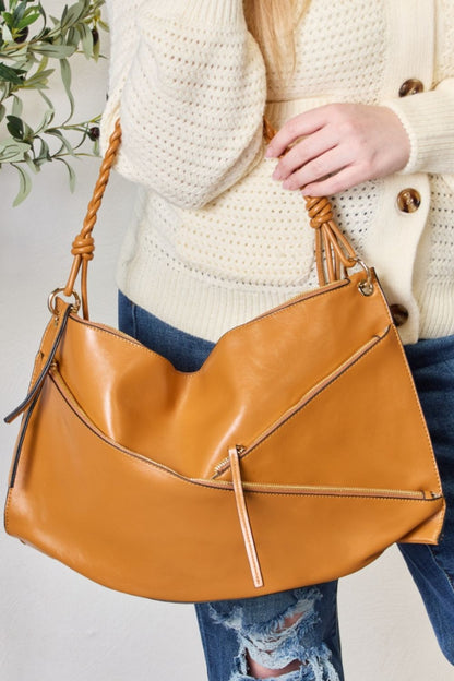 SHOMICO Zipper Detail Shoulder Bag