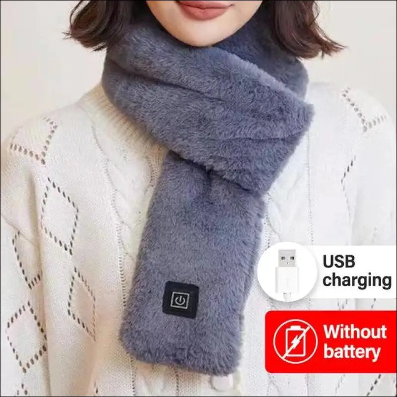 Electric Heating Scarf - Grey / 80 x11cm