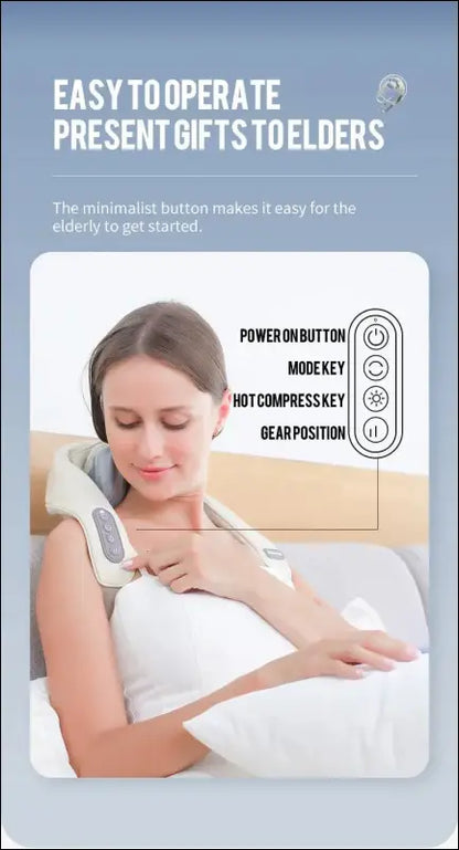 Foreverlily Wireless Neck and Back Massager – Shoulder Kneading Massage Shawl for Cervical Trapezius Relaxation