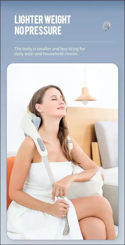 Foreverlily Wireless Neck and Back Massager – Shoulder Kneading Massage Shawl for Cervical Trapezius Relaxation