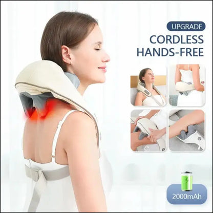 Foreverlily Wireless Neck and Back Massager – Shoulder Kneading Massage Shawl for Cervical Trapezius Relaxation