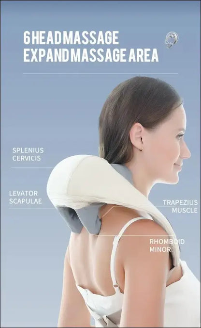 Foreverlily Wireless Neck and Back Massager – Shoulder Kneading Massage Shawl for Cervical Trapezius Relaxation