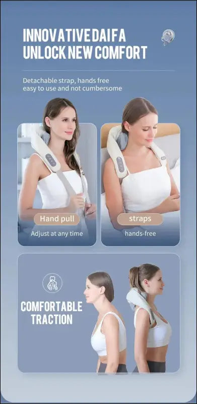 Foreverlily Wireless Neck and Back Massager – Shoulder Kneading Massage Shawl for Cervical Trapezius Relaxation