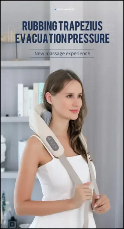 Foreverlily Wireless Neck and Back Massager – Shoulder Kneading Massage Shawl for Cervical Trapezius Relaxation