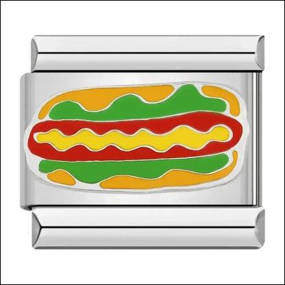 ’Hapiship 2022 Fashion Food Charm - Hamburger & Ice Cream Italian Links for 9mm Stainless Steel DIY Bracelet’