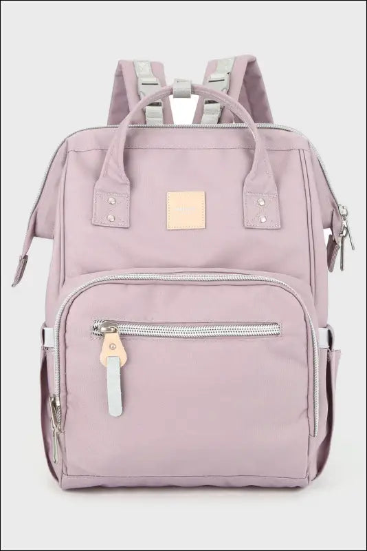 Himawari Waterproof Canvas Backpack Bag with Side Pockets - Lavender / One Size - bag