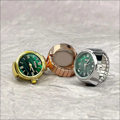 Hot Selling Vintage Finger Watch Ring – Creative Quartz Movement Fashion Accessory for Men & Women